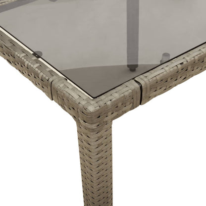 Set da Pranzo da Giardino 5 pz con Cuscini in Polyrattan Grigio