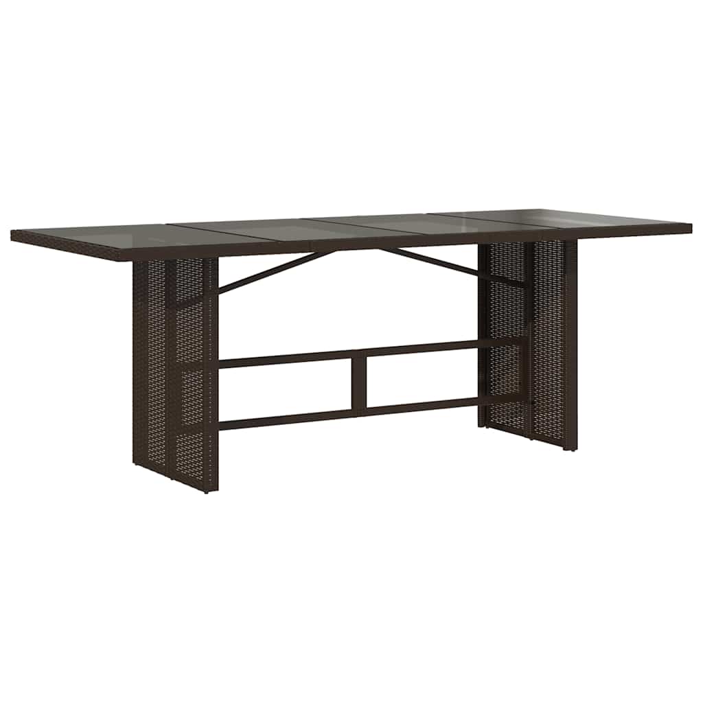 Set da Pranzo da Giardino 9pz con Cuscini Marrone in Polyrattan | homemem39