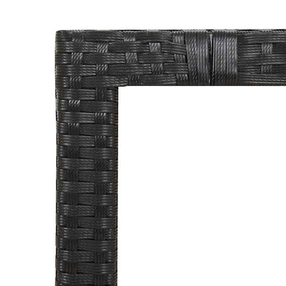 Set da Pranzo da Giardino 5 pz Nero con Cuscini in Polyrattan | homemem39