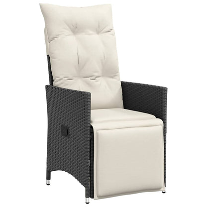 Set da Bistrò 3 pz con Cuscini Nero in Polyrattan | homemem39