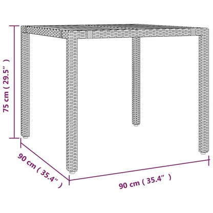 Set Bistrò da Giardino 3 pz con Cuscini in Polyrattan Grigio - homemem39