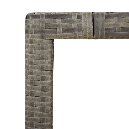 Set Bistrò da Giardino 9 pz con Cuscini in Polyrattan Grigio - homemem39