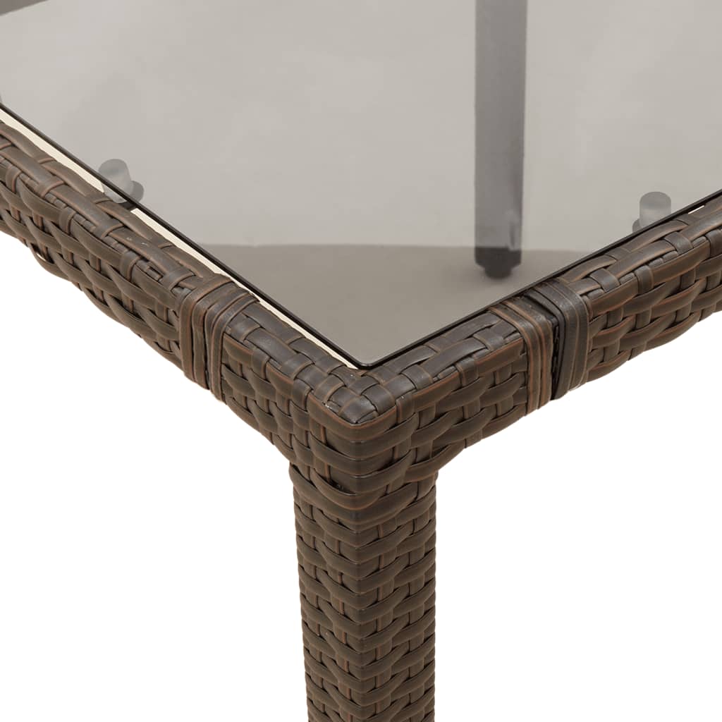 Set Bistrò da Giardino 3 pz con Cuscini in Polyrattan Marrone | homemem39