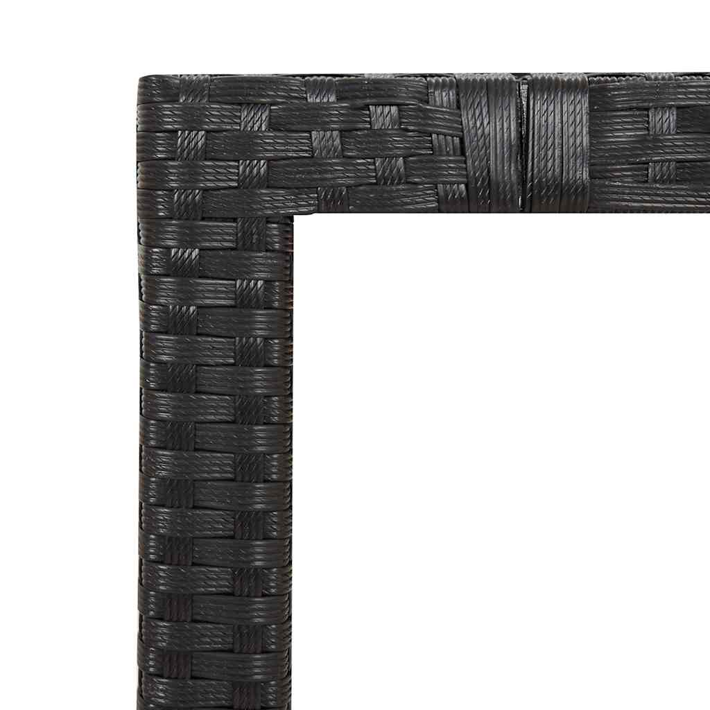 Set Bistrò da Giardino 3 pz con Cuscini in Polyrattan Nero | homemem39