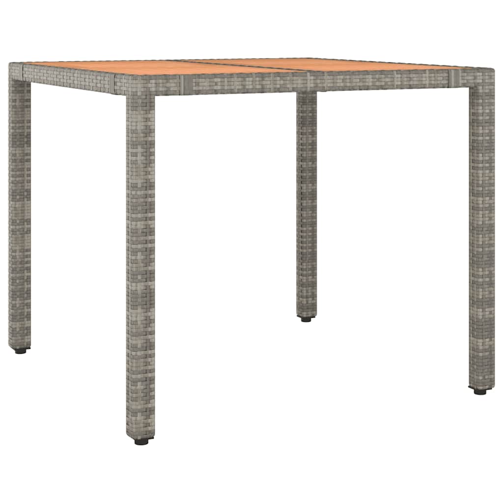 Set Bistrò da Giardino 3 pz con Cuscini in Polyrattan Grigio - homemem39