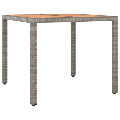 Set Bistrò da Giardino 5 pz con Cuscini in Polyrattan Grigio | homemem39