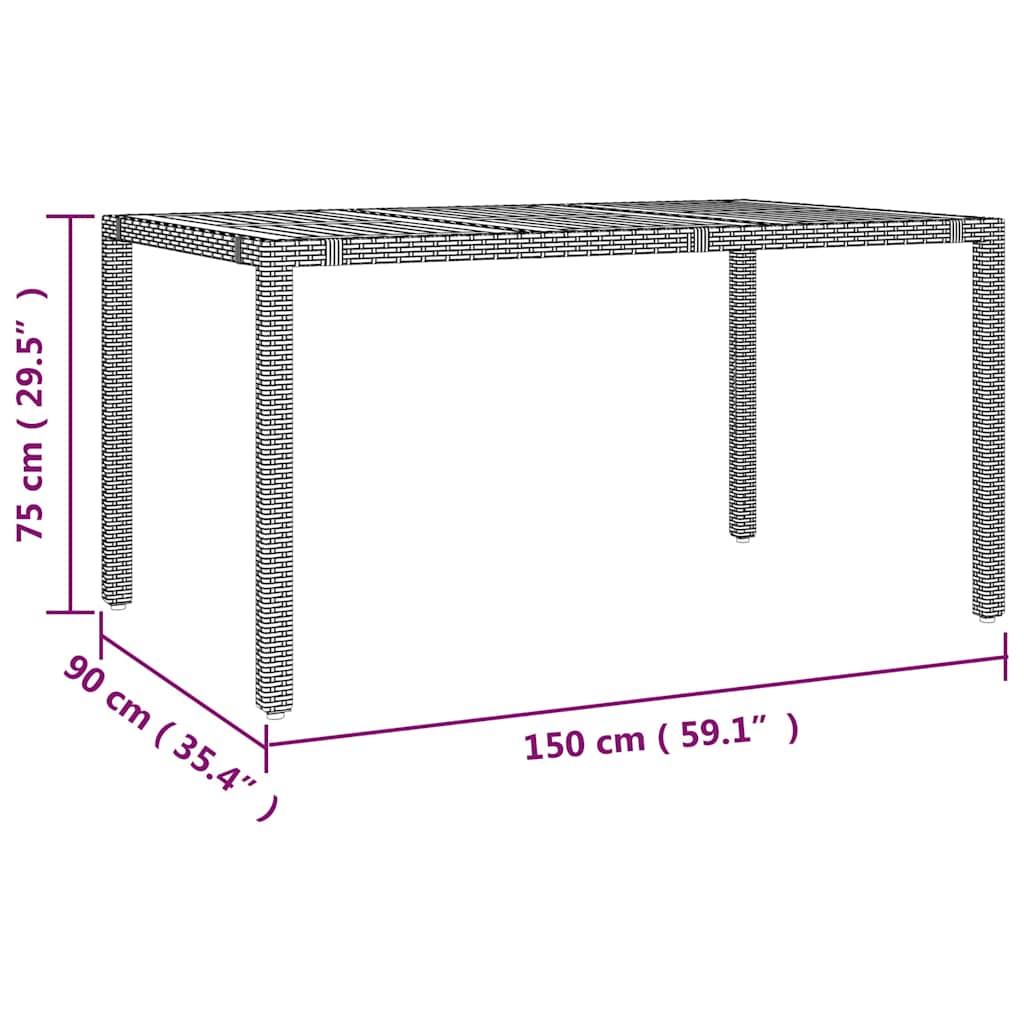 Set Bistrò da Giardino 7 pz con Cuscini in Polyrattan Grigio | homemem39