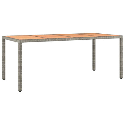 Set Bistrò da Giardino 9 pz con Cuscini in Polyrattan Grigio | homemem39
