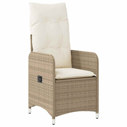 Set da Bistrò da Giardino 9 pz con Cuscini Beige in Polyrattan | homemem39