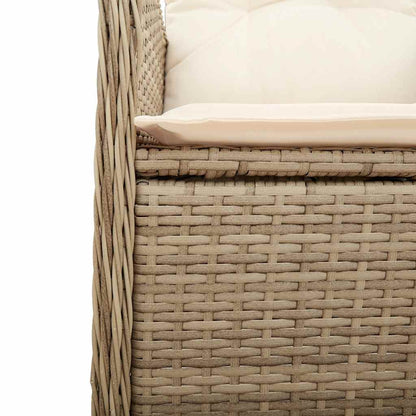 Set da Bistrò da Giardino 9 pz con Cuscini Beige in Polyrattan - homemem39