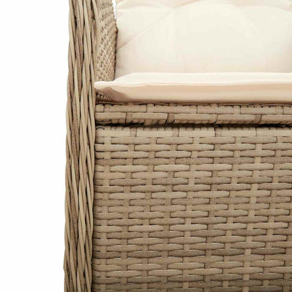 Set da Bistrò da Giardino 7 pz con Cuscini Beige in Polyrattan - homemem39