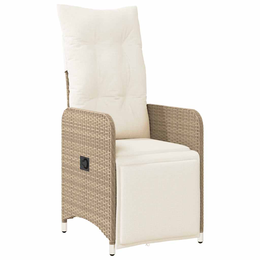 Set da Bistrò da Giardino 9 pz con Cuscini Beige in Polyrattan - homemem39