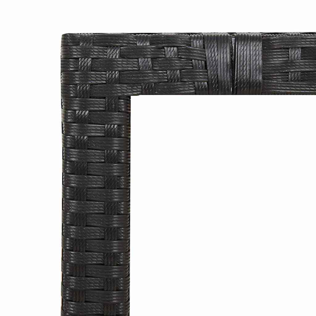 Set Bistrò da Giardino 5 pz con Cuscini in Polyrattan Nero | homemem39