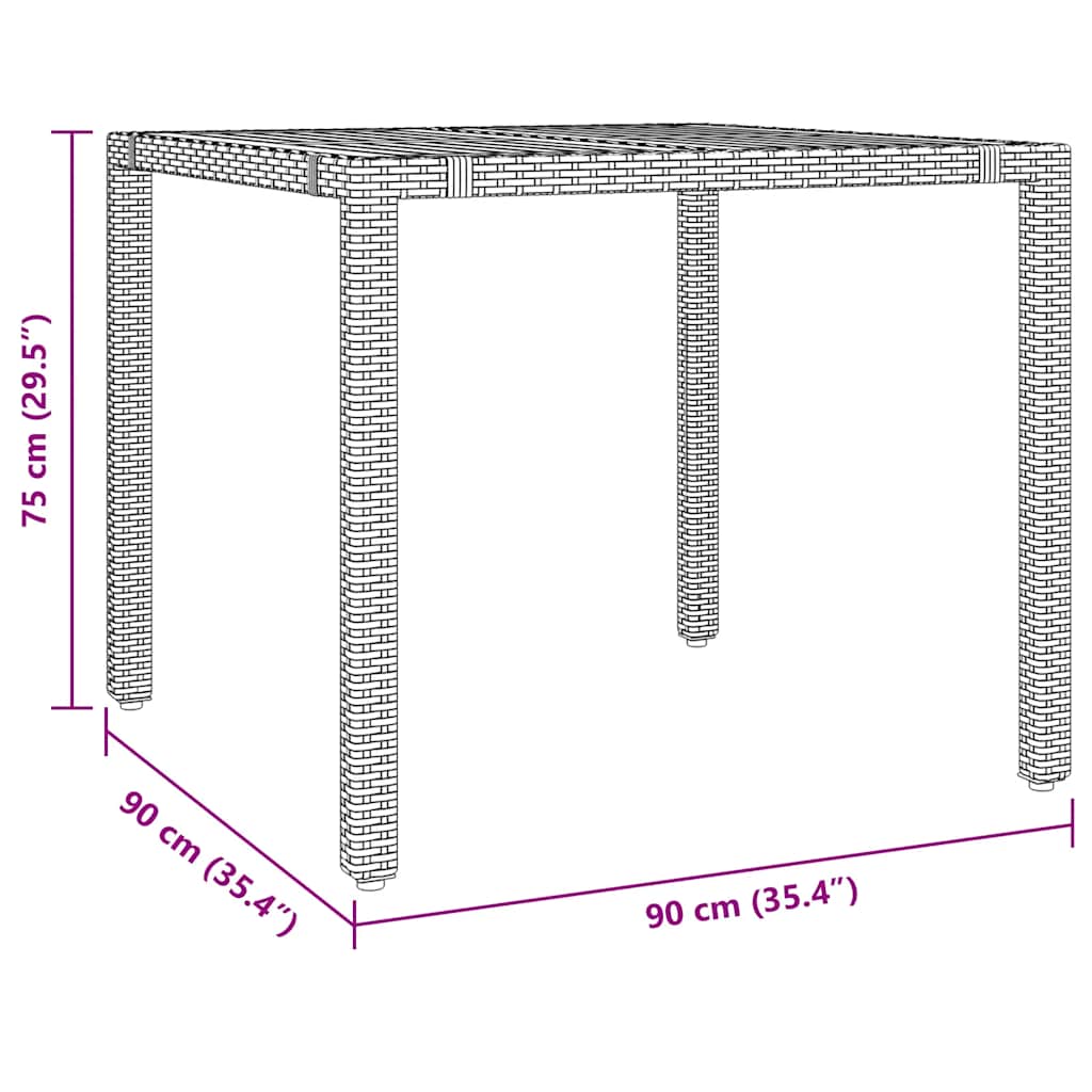 Set Bistrò da Giardino 5 pz con Cuscini in Polyrattan Nero | homemem39