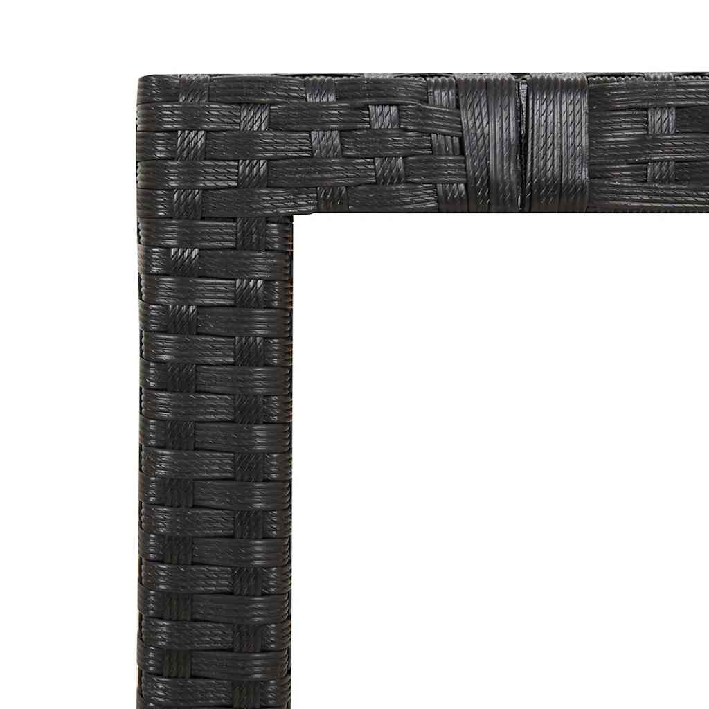Set Bistrò da Giardino 9 pz con Cuscini in Polyrattan Nero | homemem39