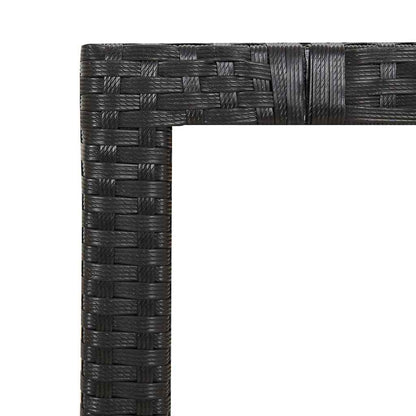 Set Bistrò da Giardino 9 pz con Cuscini in Polyrattan Nero | homemem39