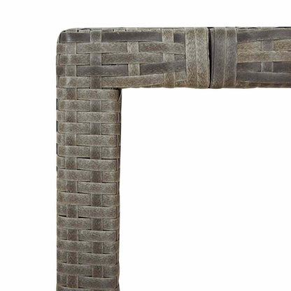 Set Bistrò da Giardino 7 pz con Cuscini in Polyrattan Grigio | homemem39