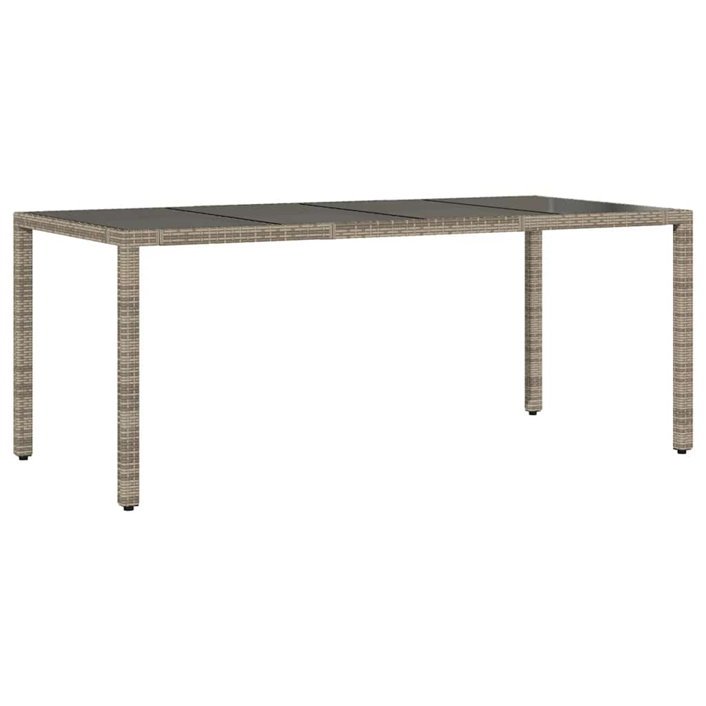 Set Bistrò da Giardino 7 pz con Cuscini in Polyrattan Grigio