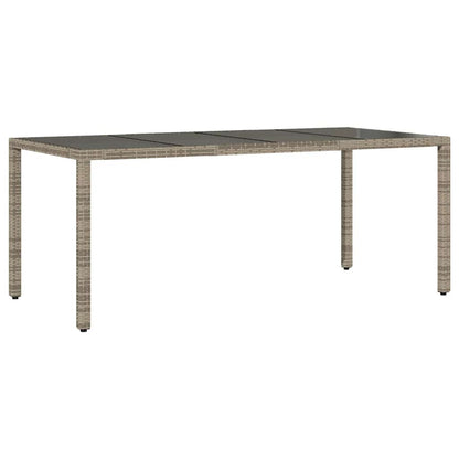 Set Bistrò da Giardino 7 pz con Cuscini in Polyrattan Grigio