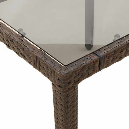 Set Bistrò da Giardino 5 pz con Cuscini in Polyrattan Marrone | homemem39