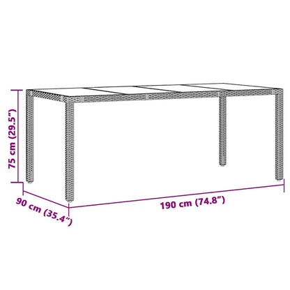 Set Bistrò da Giardino 7 pz con Cuscini in Polyrattan Marrone | homemem39
