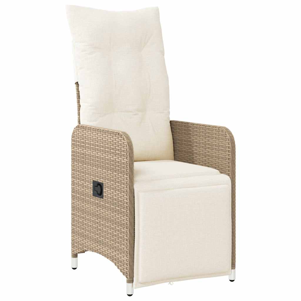 Set Bistrò da Giardino 7 pz con Cuscini in Polyrattan Marrone | homemem39