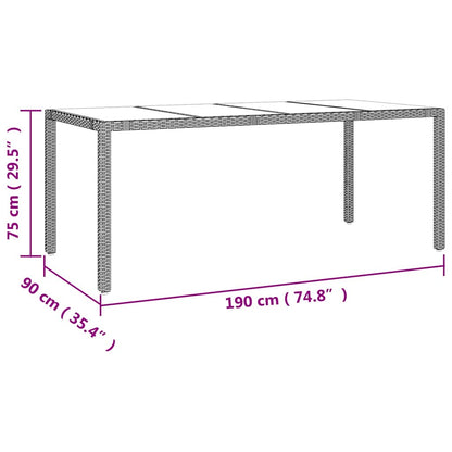 Set Bistrò da Giardino 7 pz con Cuscini in Polyrattan Marrone | homemem39