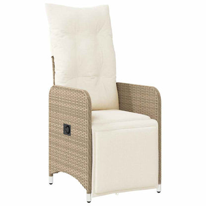 Set Bistrò da Giardino 7 pz con Cuscini in Polyrattan Marrone | homemem39