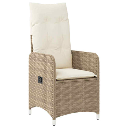 Set da Bistrò da Giardino 9 pz con Cuscini Beige in Polyrattan | homemem39