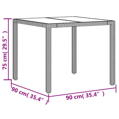 Set da Pranzo da Giardino con Cuscini 5 pz Polyrattan e Vetro | homemem39