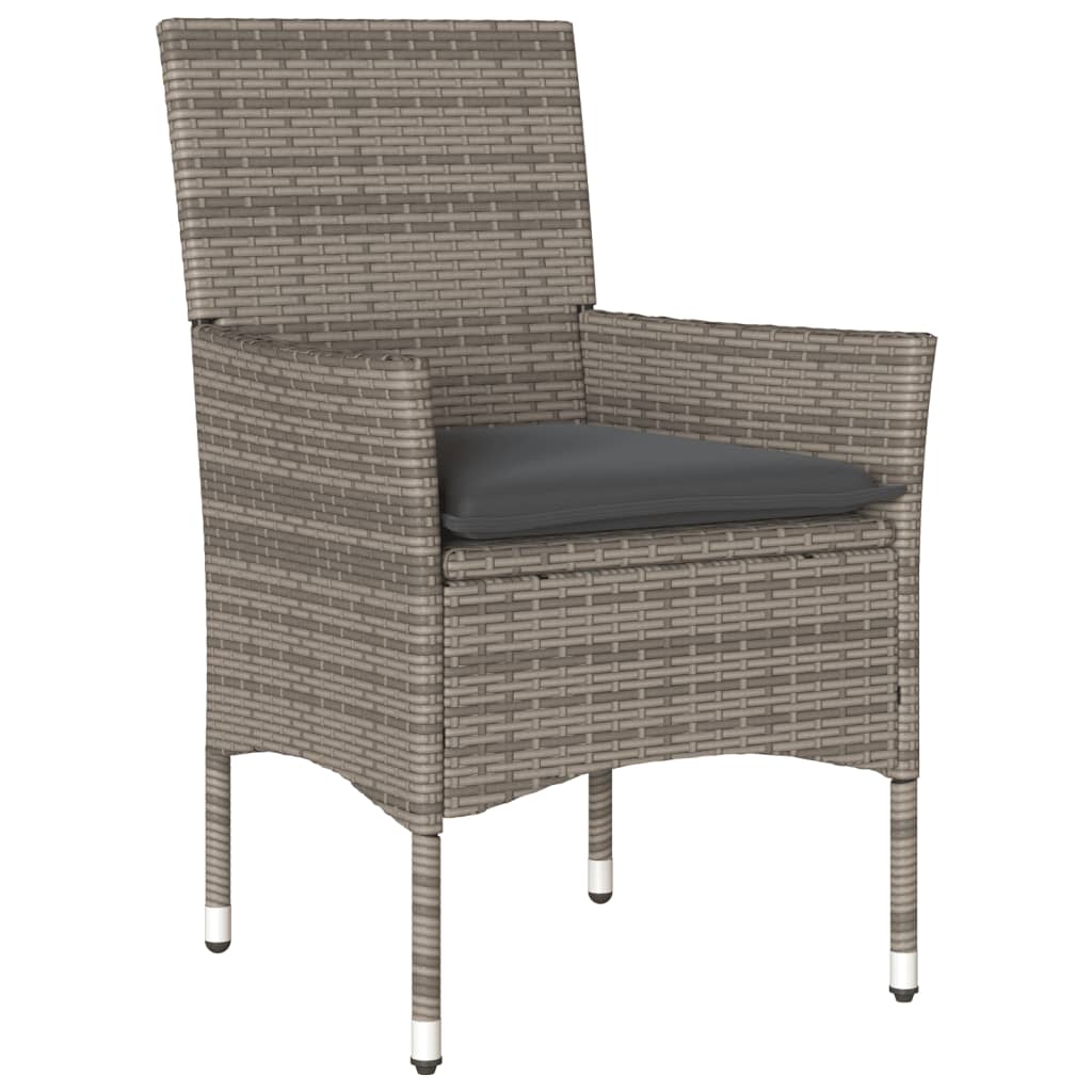 Set da Pranzo da Giardino 7 pz con Cuscini Polyrattan e Vetro | homemem39
