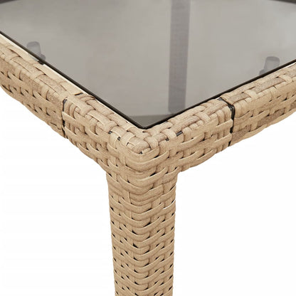 Set da Pranzo da Giardino 3 pz con Cuscini Polyrattan e Vetro | homemem39