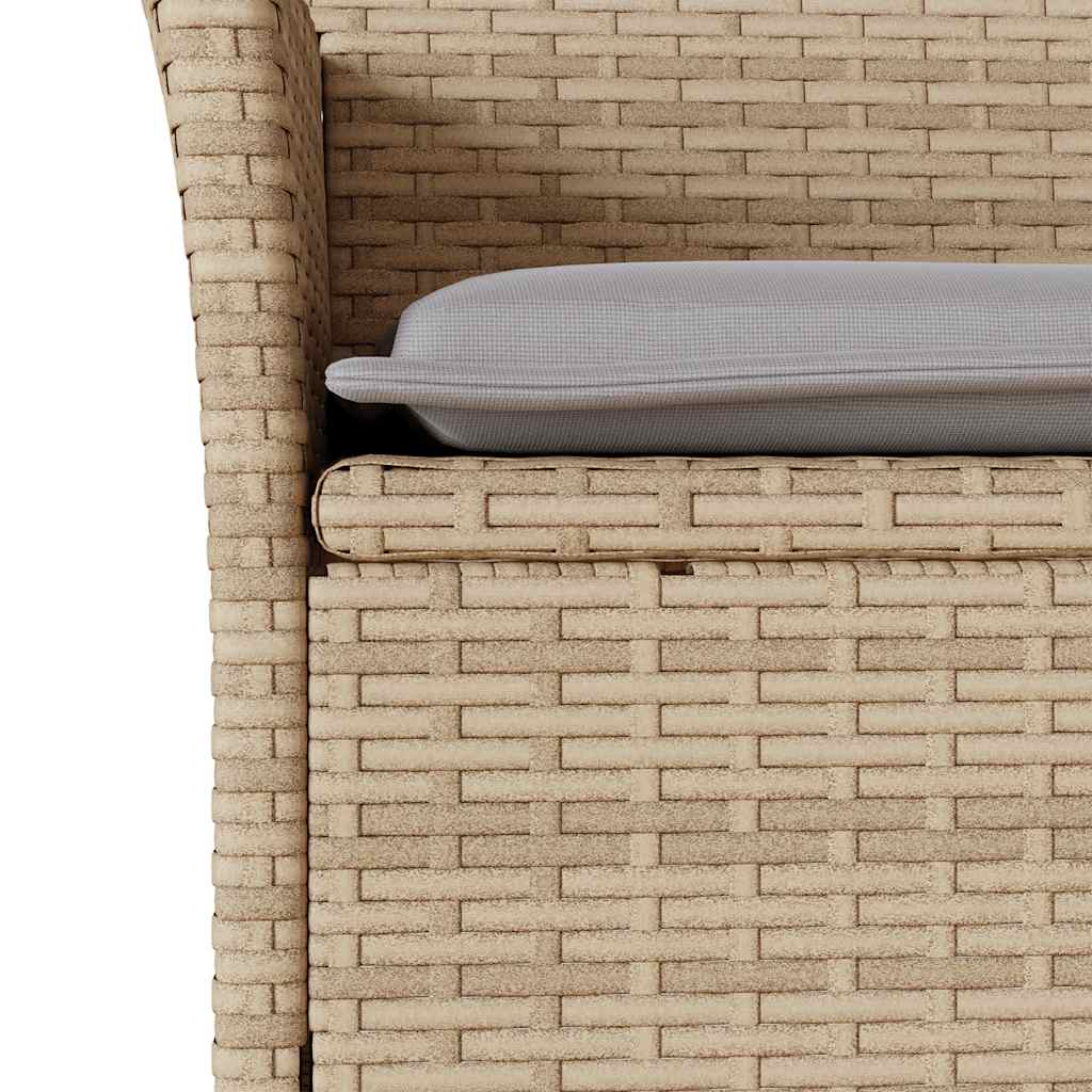 Set da Pranzo da Giardino 9 pz con Cuscini Polyrattan e Vetro | homemem39