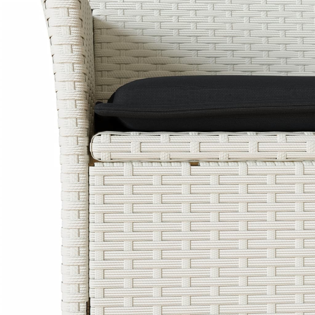 Set da Pranzo da Giardino 5 pz con Cuscini Polyrattan e Vetro