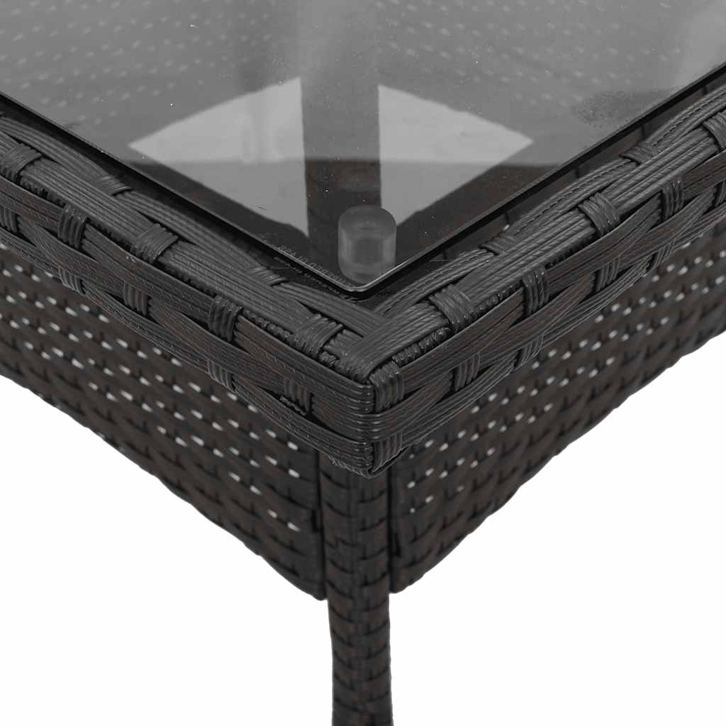 Set da Pranzo da Giardino con Cuscini 5 pz Polyrattan e Vetro | homemem39