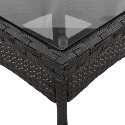 Set da Pranzo da Giardino con Cuscini 5 pz Polyrattan e Vetro | homemem39