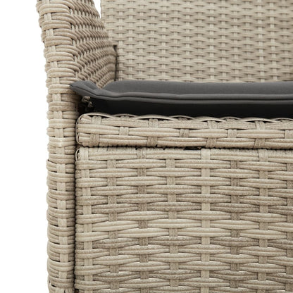 Set Pranzo da Giardino 3pz con Cuscini Polyrattan e Vetro | homemem39
