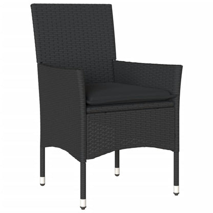 Set da Pranzo da Giardino con Cuscini 5 pz Polyrattan e Vetro | homemem39