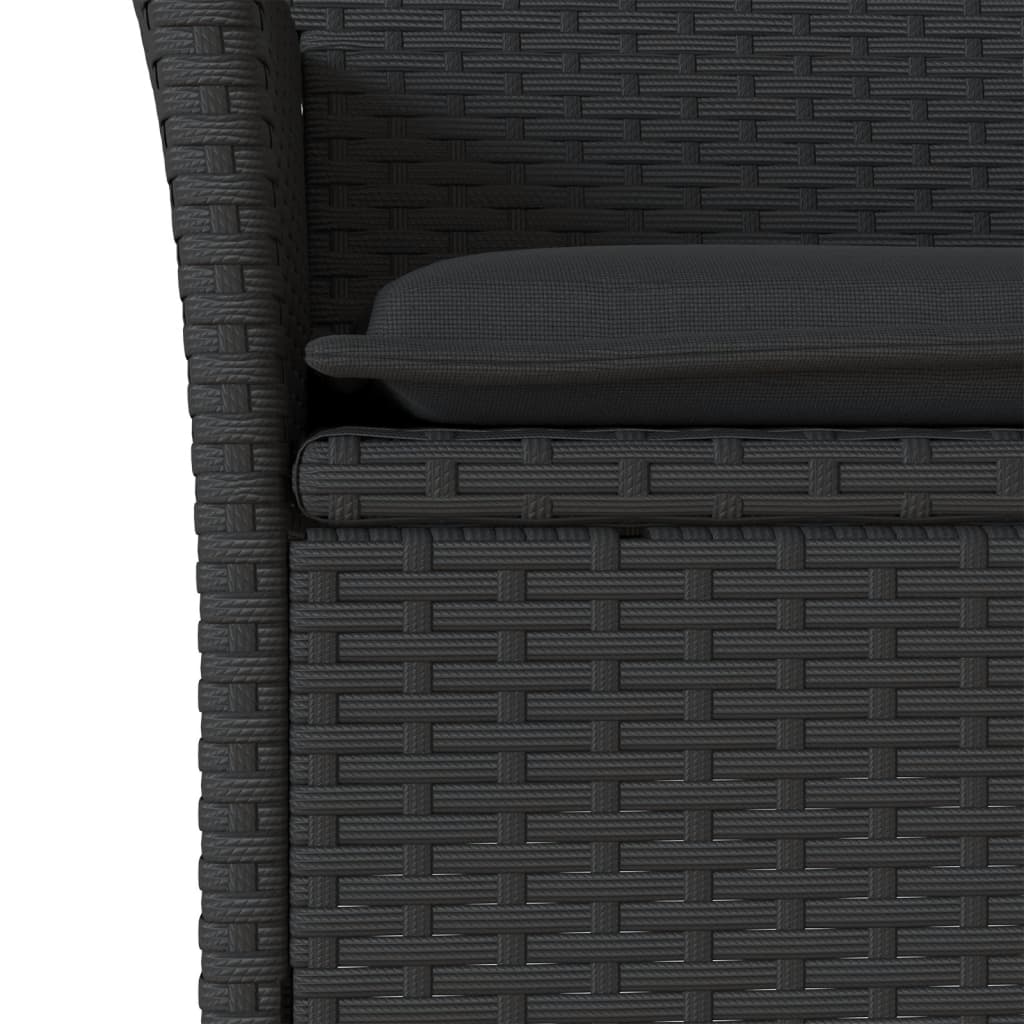 Set da Pranzo da Giardino con Cuscini 5 pz Polyrattan e Vetro | homemem39