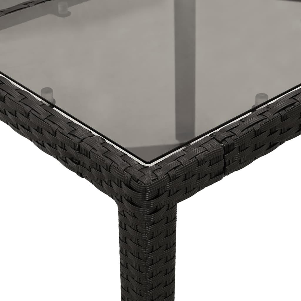 Set da Pranzo da Giardino 3 pz con Cuscini Polyrattan e Vetro | homemem39