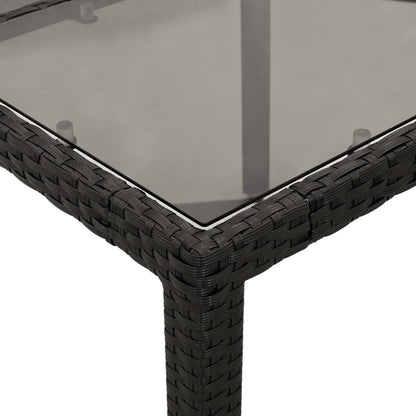 Set da Pranzo da Giardino 3 pz con Cuscini Polyrattan e Vetro | homemem39