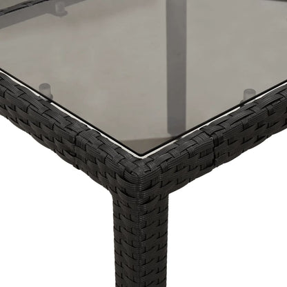 Set da Pranzo da Giardino con Cuscini 5 pz Polyrattan e Vetro | homemem39