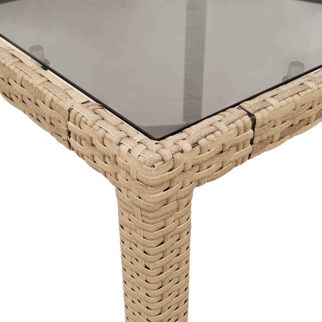 Set da Pranzo da Giardino 7 pz con Cuscini Polyrattan e Vetro | homemem39