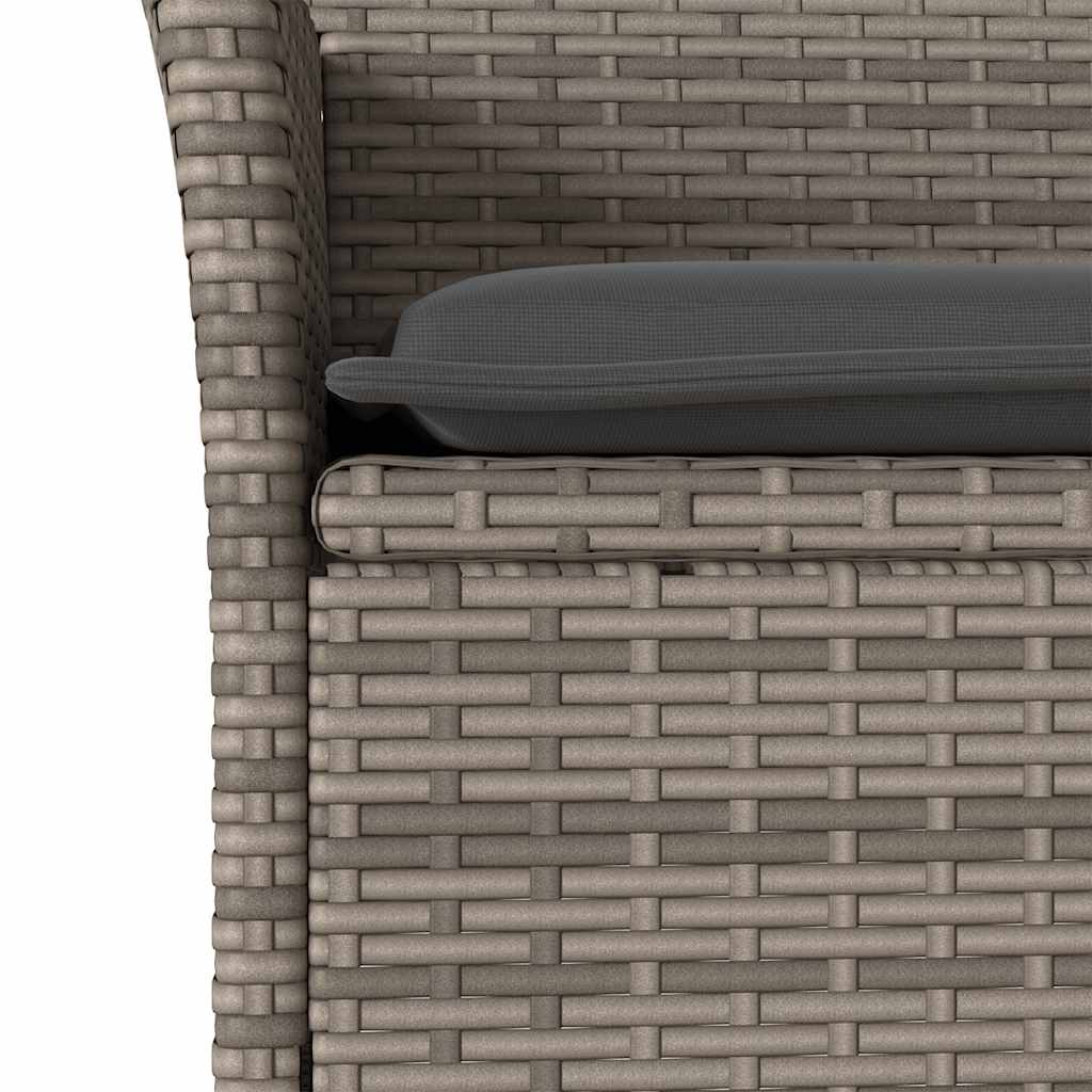 Set da Pranzo da Giardino 5 pz con Cuscini Polyrattan e Vetro | homemem39