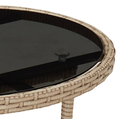 Set da Pranzo da Giardino 5 pz con Cuscini Polyrattan e Vetro | homemem39