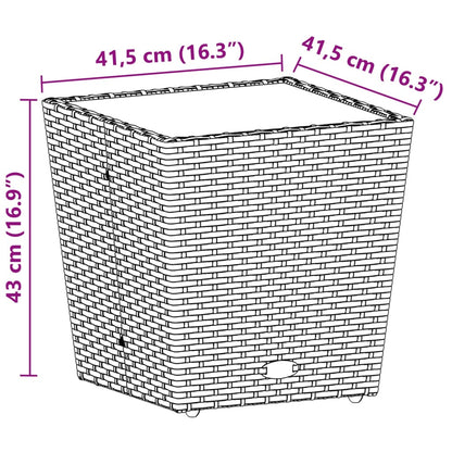 Set da Bistrò 3 pz con Cuscini Nero Polyrattan e Vetro | homemem39