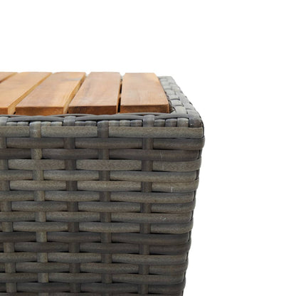 Set da Bistrò 3 pz con Cuscini Grigio Polyrattan e Vetro | homemem39