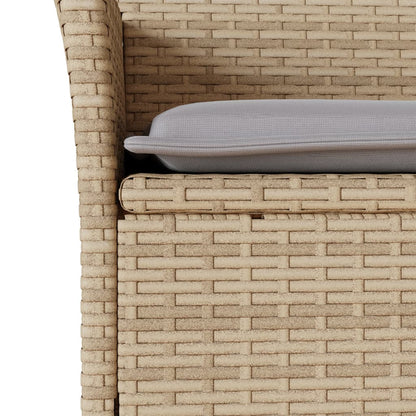 Set da Bistrò 3 pz con Cuscini Beige Polyrattan e Vetro - homemem39