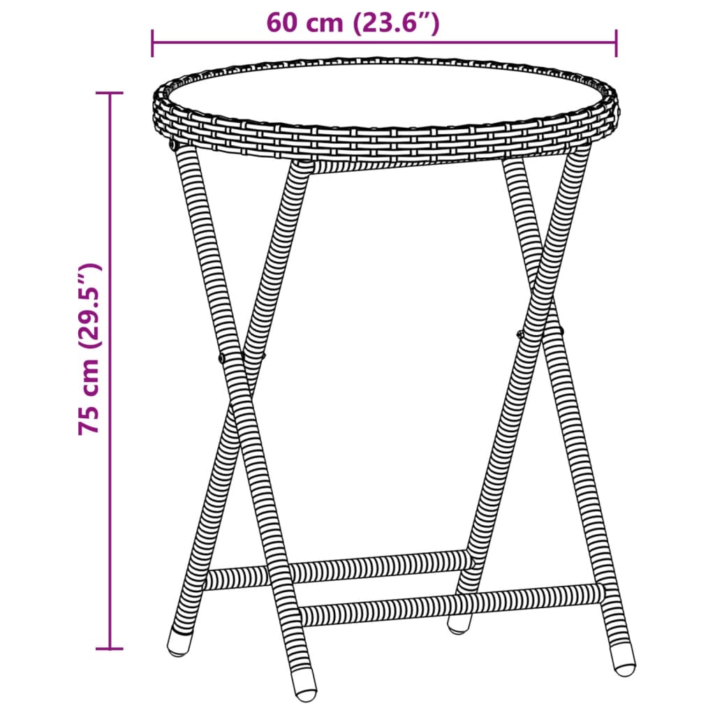 Set da Bistrò 3 pz con Cuscini Grigio Polyrattan Acacia | homemem39