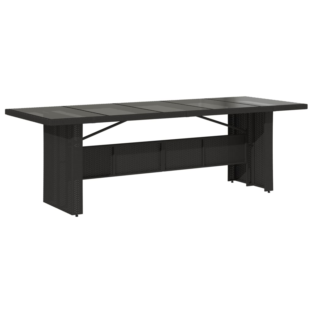 Set da Pranzo da Giardino 9 pz con Cuscini Nero in Polyrattan | homemem39